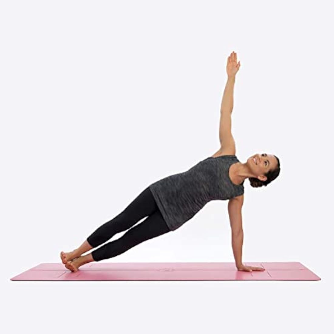 Liforme Original Yoga Mat – Free Yoga Bag Included - Patented Alignment System, Warrior-like Grip, Non-slip, Eco-friendly and Biodegradable, sweat-resistant, long, wide, 4.2mm thick mat for comfort