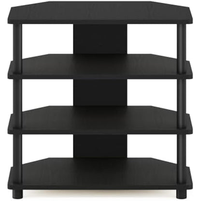 Furinno Econ Easy Assembly 4-Tier Petite TV Stand, Blackwood