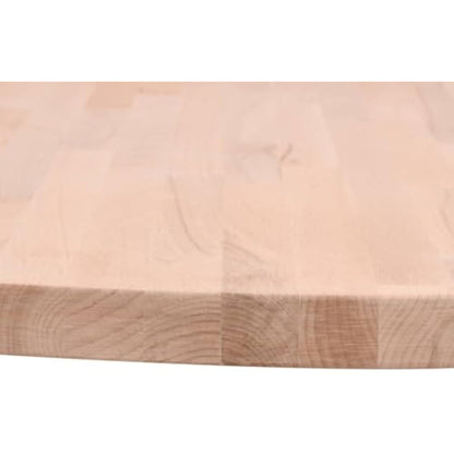 vidaXL Solid Beech Wood Round Table Top - Natural Durable Coffee Table Replacement, Easy to Clean, Unique Grain Pattern, 80cm Diameter.