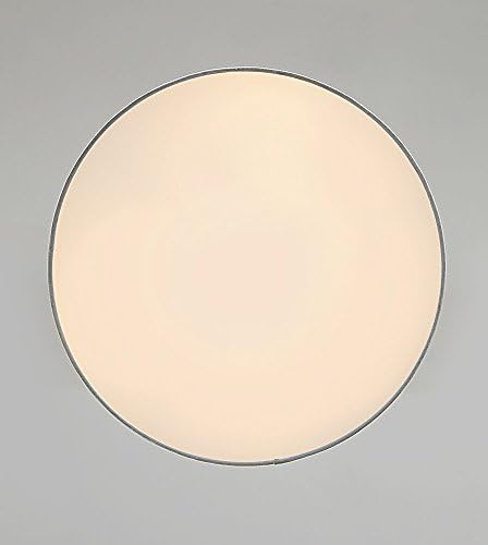 SPARKSOR Ceiling Light, Modern Fabric Pendant Light Shade, Large White Drum Lampshade, Round Pendant Lamp, for Bedroom Living Room, Flush Chrome Matt, 3 Bulb, E27