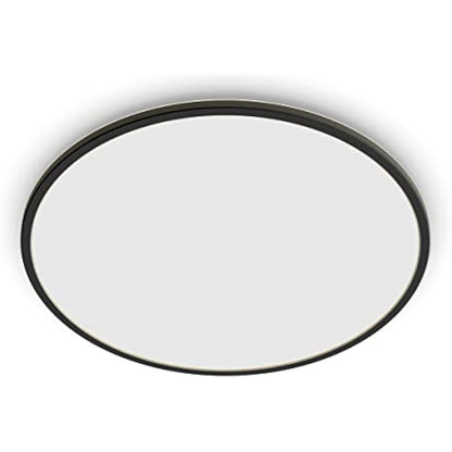 Philips LED SuperSlim Outdoor Ceiling Light 15W [Cool White - Black] Water Resistant IP54, For Garden, Patio and Terrace Lighting.