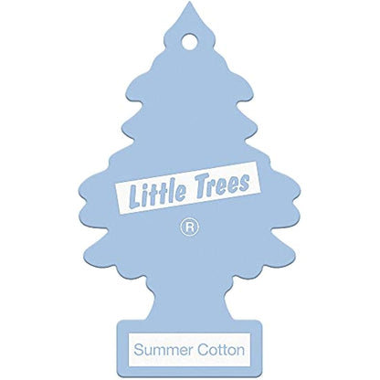 Little Trees Air Freshener Tree MTR0068B Summer Cotton Fragrance For Car Home Boat Caravan - 24 Pack