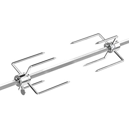 onlyfire 2 Pcs Metal Rotisserie Forks, Fits 8MM Square Spit Rods, Replacement for Rotisserie Kits, Steel Handle, Dishwasher Safe