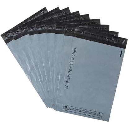 DVIVA 20pcs Postage Bags for Clothes |22"x30" Waterproof and Tear-Proof Mailing Bags | Large Parcel Bags for Delivery, Shipping & Packages