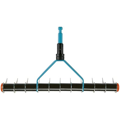 GARDENA 3391-20 Combisystem Aerator Rake: Manual lawn rake with 35 cm working width, garden accessory for removing moss and matted grass from the lawn, fits on all combisystem handles, 35 x 20 x 25 cm