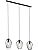 EGLO Newtown Vintage 3-Flame Pendant Lamp, Retro Black Steel Hanging Light, E27 Socket