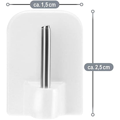 com-four® 12x Crochets à Rideaux Autocollants pour tringles à Rideaux