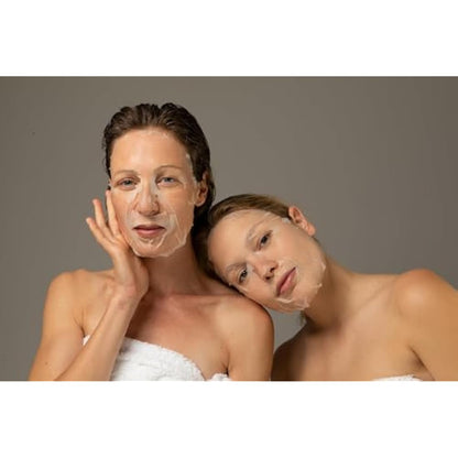 Dermaroller Hyaluronic Acid Face Mask Against Dry Skin - Moisturises, Reduces Wrinkles, Supports Collagen Formation - Pack of 1 (1 x 5 Pieces)
