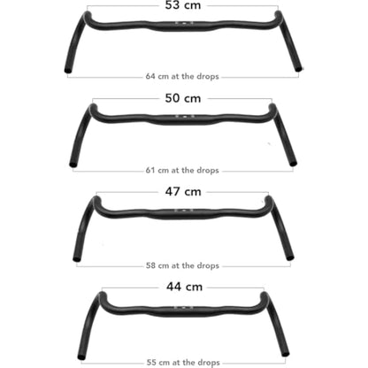 REDSHIFT Kitchen Sink Handlebar with Loop for Road, Gravel, Touring, and Commuter Bikes, Aluminum Drop Bar, 31.8mm Clamp, with 20mm of Rise, 41 cm Width