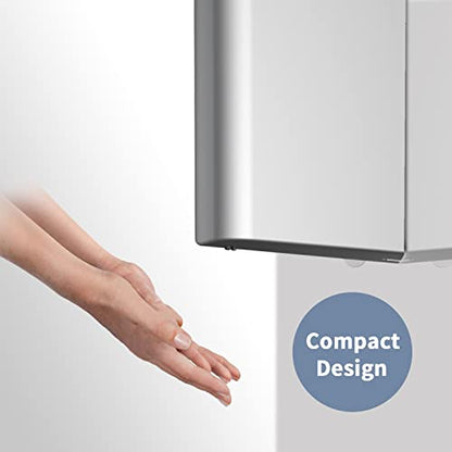 AIKE Hand Dryer 10 Seconds to Dry, High Speed Energy Saving Electric Hand Dryer Automatic, Commercial Hand Dryer for Kitchen, Bathroom and Toilet AK2630S 220v 1400W Silver