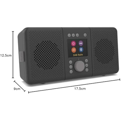 Pure ELAN CONNECT+ All-In One Internet Radio with Bluetooth 5.0 (DAB/DAB+ and FM, TFT Display, Preset Buttons Support, Music Streaming, Podcast, Battery Usage, USB), Charcoal