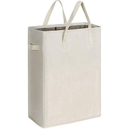 Chrislley Slim Laundry Basket Small Foldable Laundry Hamper Collapsible Washing basket Sturdy Laundry Bin with Handle