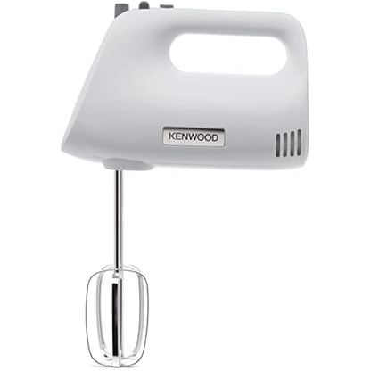 Kenwood Hand Mixer,Electric Whisk, 5 Speeds, Stainless Steel Kneaders and Beaters for Durability and Strength, 450 W, HMP30.A0WH, White