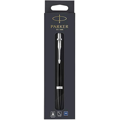 Parker Urban Ballpoint Pen | Muted Black with Chrome Trim | Medium Point Black Ink Refill