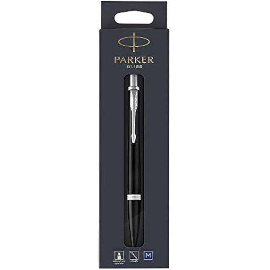 Parker Urban Ballpoint Pen | Muted Black with Chrome Trim | Medium Point Black Ink Refill