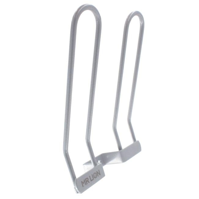 MRLION Shoe Rack for 1 Pair of Shoes Width 130 mm Steel Wire Silver RAL 9006 Coated Pack of 10