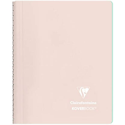 Clairefontaine 366781C Set of 5 Spiral Notebooks Koverbook Blush - A5 14,8x21 cm - 160 Lined Pages - White Paper 90 g - Opaque Polypro Cover - Random Colours