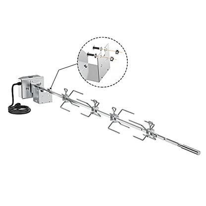 onlyfire BRK-6035 Stainless Steel Grill Rotisserie Kit Fits for Weber Genesis II 400 &600 Series and Genesis II LX 4 & 6 Burner Grills