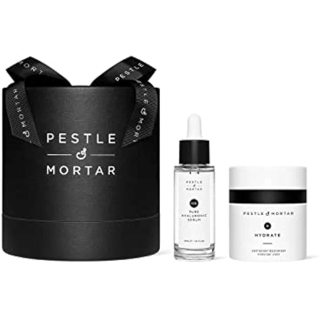 Pestle & Mortar Hydrating Duo gift sets- Hyaluronic Acid Face Serum with Vitamin B5 and Lightweight Anti Ageing Face Moisturiser