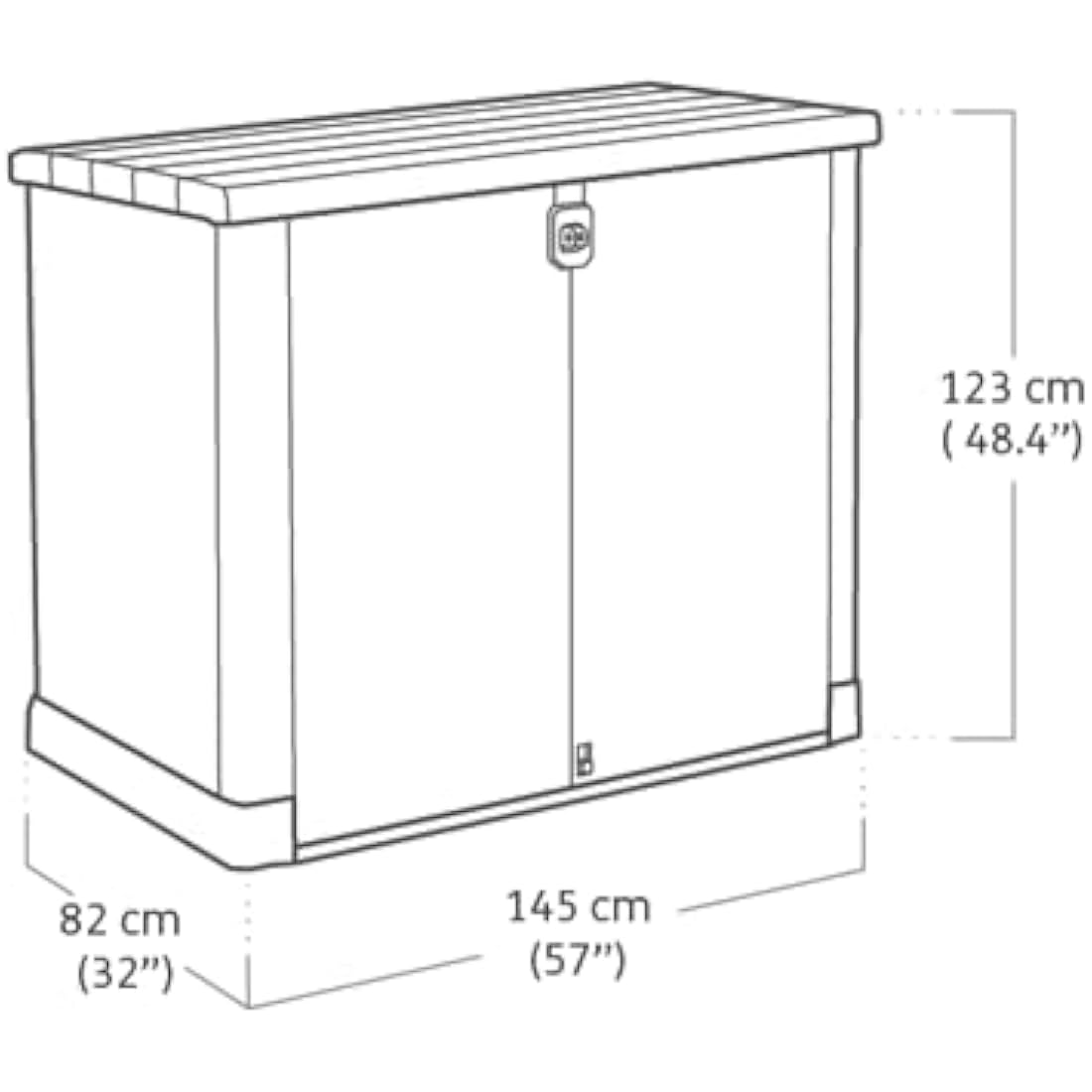 Keter Store It Out Pro Outdoor Garden Furniture Storage Shed Grey| Fade Free | All Weather Resistant | Safe and Secure | Zero Maintenance | 5 year Warranty