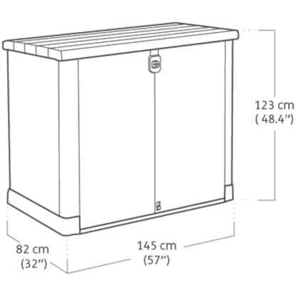 Keter Store It Out Pro Outdoor Garden Furniture Storage Shed Grey| Fade Free | All Weather Resistant | Safe and Secure | Zero Maintenance | 5 year Warranty