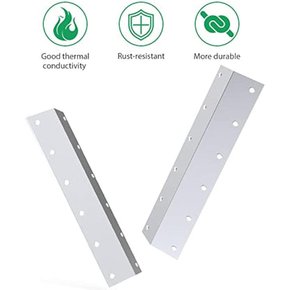 WELL GRILL 4-Pack Stainless Steel Heat Plates BBQ Flavorizer Bar Replacement Parts for Outback Spectrum 3-burner Spares, Spectrum 3-burner Flatbed, Apollo MS-4461, THG3302P, THG3302S, Blooma