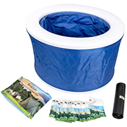 Bivvy Loo Portable Camping Toilet - Folds Away Flat - Supports Over 150kg (Blue)