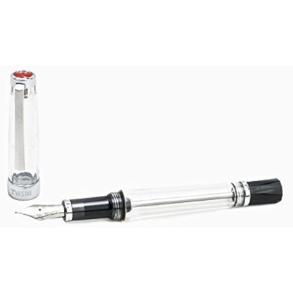 Twsbi VAC 700R Clear Fountain Pen, Resin, Metal, Transparent/Black