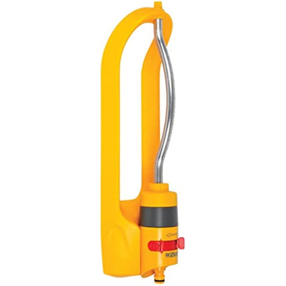 HOZELOCK - Rectangular Oscillating Sprinkler Plus 180 m² : Small-area Spray Sprinkler on Sled, Ideal for Lawns and Established Plants, Adjustable Oscillation Zone: 15 Jets Uniform Watering [2972P0000]