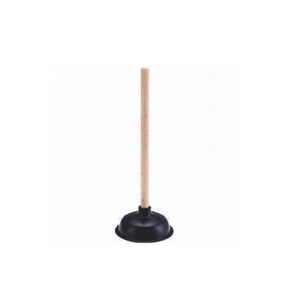 Large Black Toilet Plunger 150mm 6 Inch Cup with 430mm 17 Inch Handle, Drain Sink Plunger Toilet Pump Unblocker