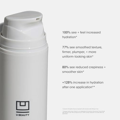 U Beauty The SUPER Body Hydrator - Mega-Dose Hyaluronic Acid Body Moisturizing Cream with Niacinamide and Squalane for Smooth, Bright, and Renewed-Looking Skin For Up To 48 Hours - 6.7 fl oz