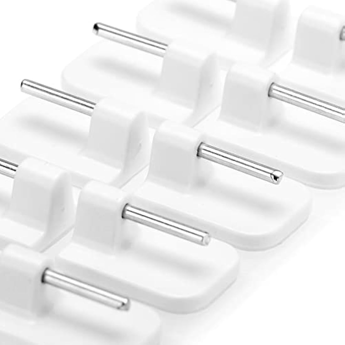 com-four® 12x Crochets à Rideaux Autocollants pour tringles à Rideaux