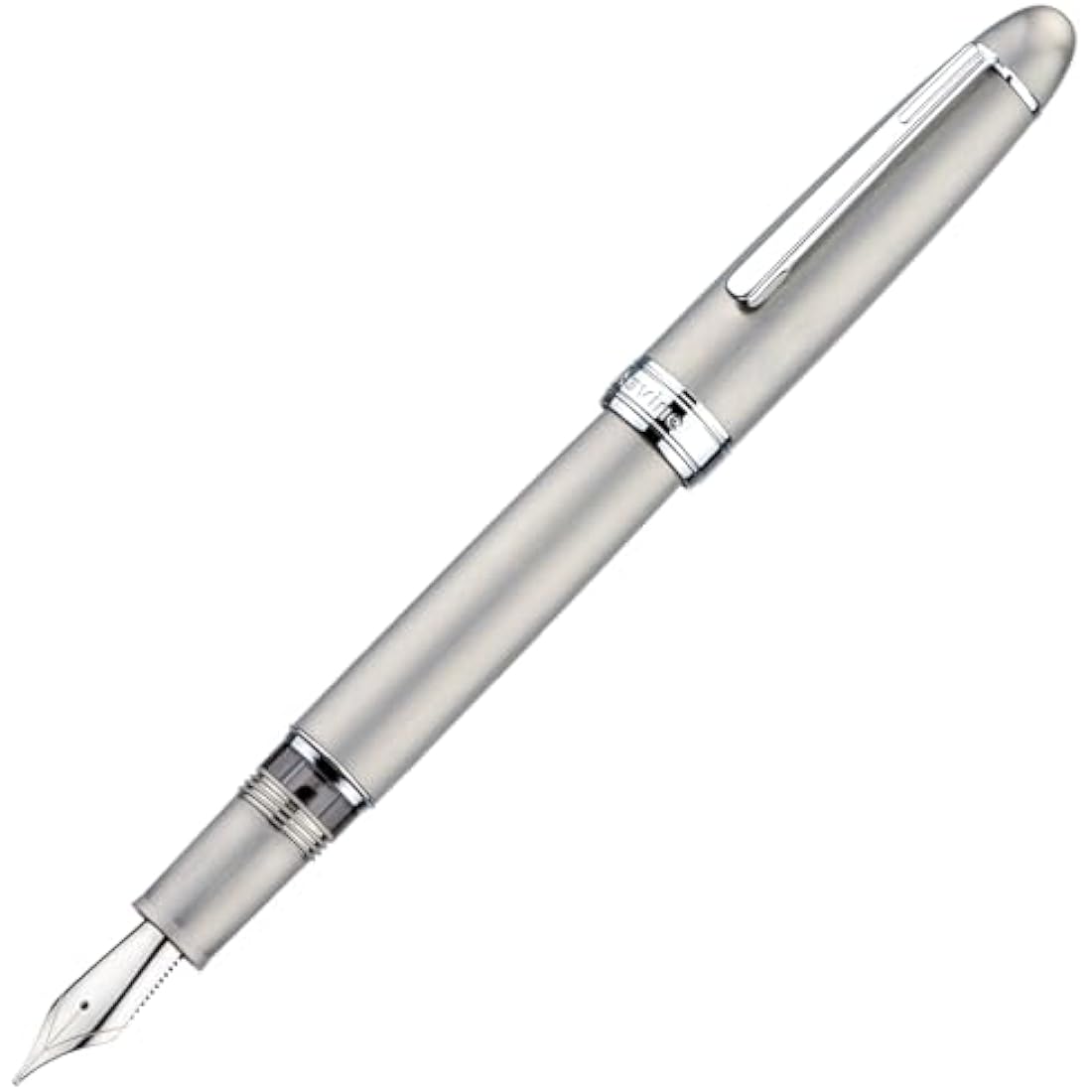 Asvine J16 Brushed Titanium Fountain Pen Fine Jowo Nib Piston Filling, Ink Window, Wrench & Box