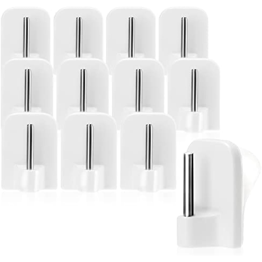 com-four® 12x Crochets à Rideaux Autocollants pour tringles à Rideaux