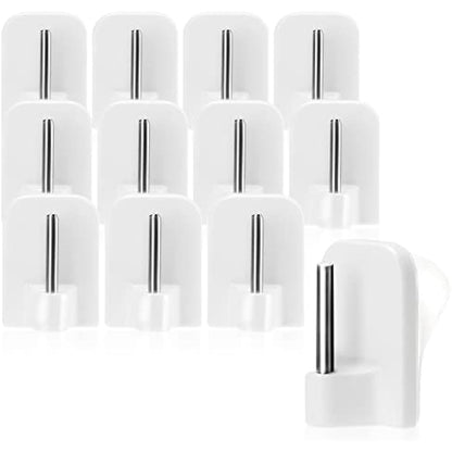 com-four® 12x Crochets à Rideaux Autocollants pour tringles à Rideaux