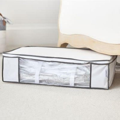 Lakeland Vacuum Clothes and Duvet Storage Tote Bag - 50L Underbed Stores Double Duvet & 4 Pillows