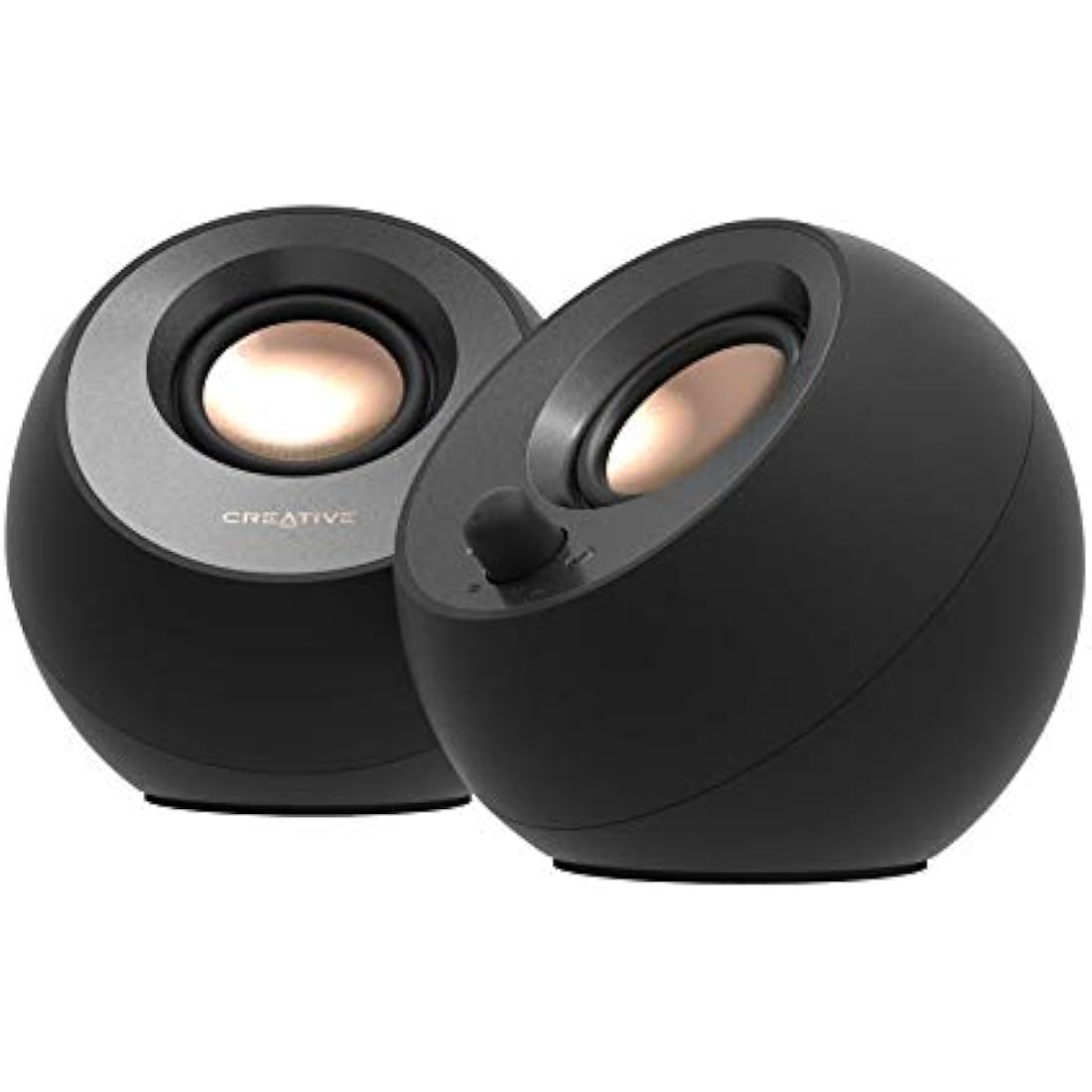 CREATIVE Pebble V3 Minimalistic 2.0 Desktop Speakers with USB Audio, Clear Dialog Enhancement, Bluetooth 5.0, 8W RMS with 16W Peak Power (Black)