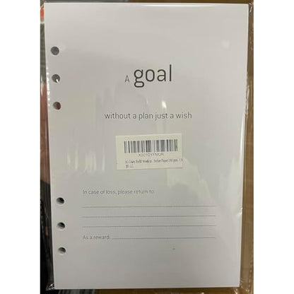 Undated A5 Diary Week to View Refill - 1 Week on 2 Pages, Section with To Do List, Goals & Habit Tracker, Extra Notes, Contact Pages, Weekly Planner Insert for A5 Binder, Thicker Paper 100 gsm, UK