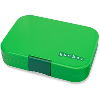 yumbox Original Leakproof Kids Bento Lunch Box, 5 Compartments + Dip Well, Easy-Open Latch, Portion Control, Removable Illustrated Tray, Ages 3-7 (Jurassic Green (Funny Monsters Tray))