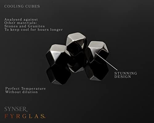 Whisky Glass Gift Set - Unique Luxury Welsh Whiskey Glass Tumbler UK Design with Cocktail Measure and Cooling Cubes