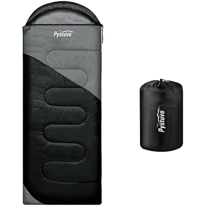 Pystuvo Sleeping Bag for Adults,4 Season Sleeping Bag,Lightweight,Waterproof Indoor & Outdoor Use,Comfortable Sleeping Sackfor Kids,Teens & Adults for Hiking,Backpacking and Camping