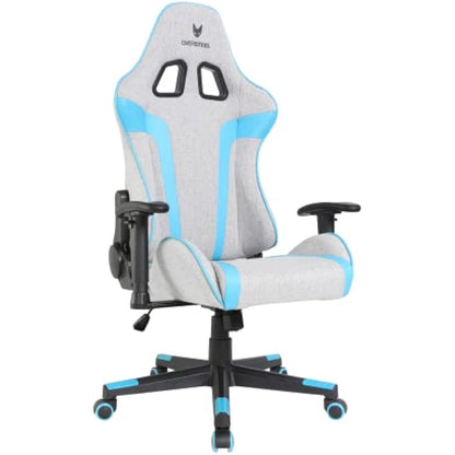 Oversteel - ULTIMET Professional Gaming Chair, Breathable Fabric, 2D Armrests, Height Adjustable, 180° Reclining Backrest, Gas Piston Class 3, Up to 120Kg, Gray/Blue