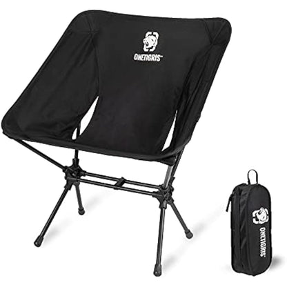 OneTigris PROMENADE Folding Camping Chair, 150kg Capacity Compact Outdoor Chair for Camping Hiking Garden Travel Beach Picnic Lightweight Backpacking
