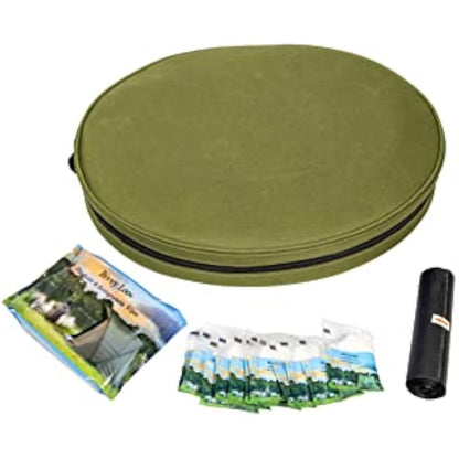 Bivvy Loo Camping Toilet - Portable, Folds Away Flat - Supports Over 150kg (Green)