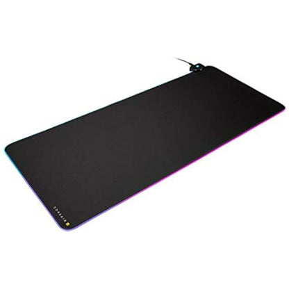 Corsair MM700 RGB Extended Cloth Gaming Mouse Pad - 930mm x 400mm - 360° RGB Lighting - Two USB Port Hub - Thick Rubber - Black