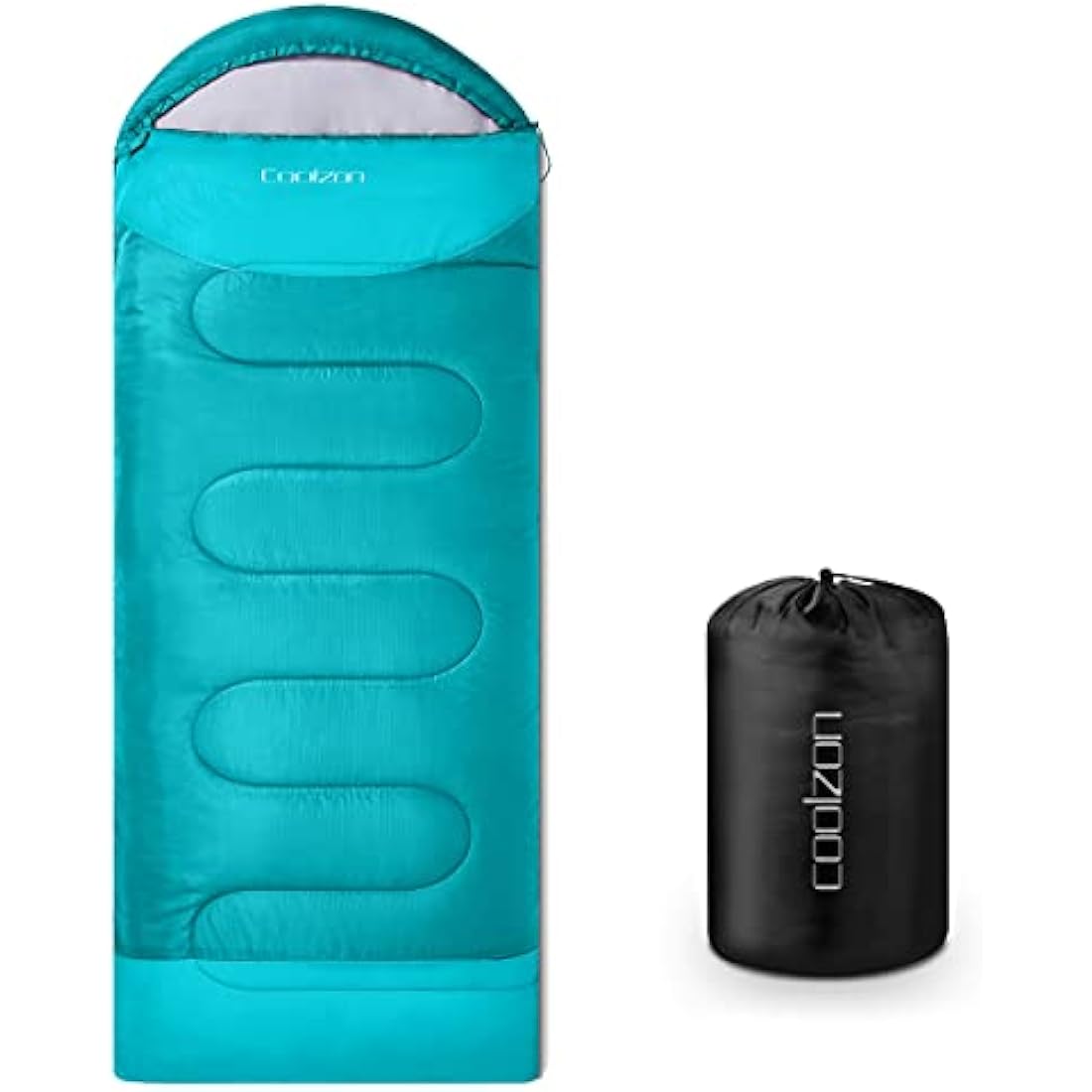 Coolzon Outdoor Sleeping Bag for Camping, for 3-4 Seasons, Adult Blanket, Small Packed Size, Ultralight Carry Bag, Soft, Thick and Warm, for Outdoor Camping, Travel, Hiking