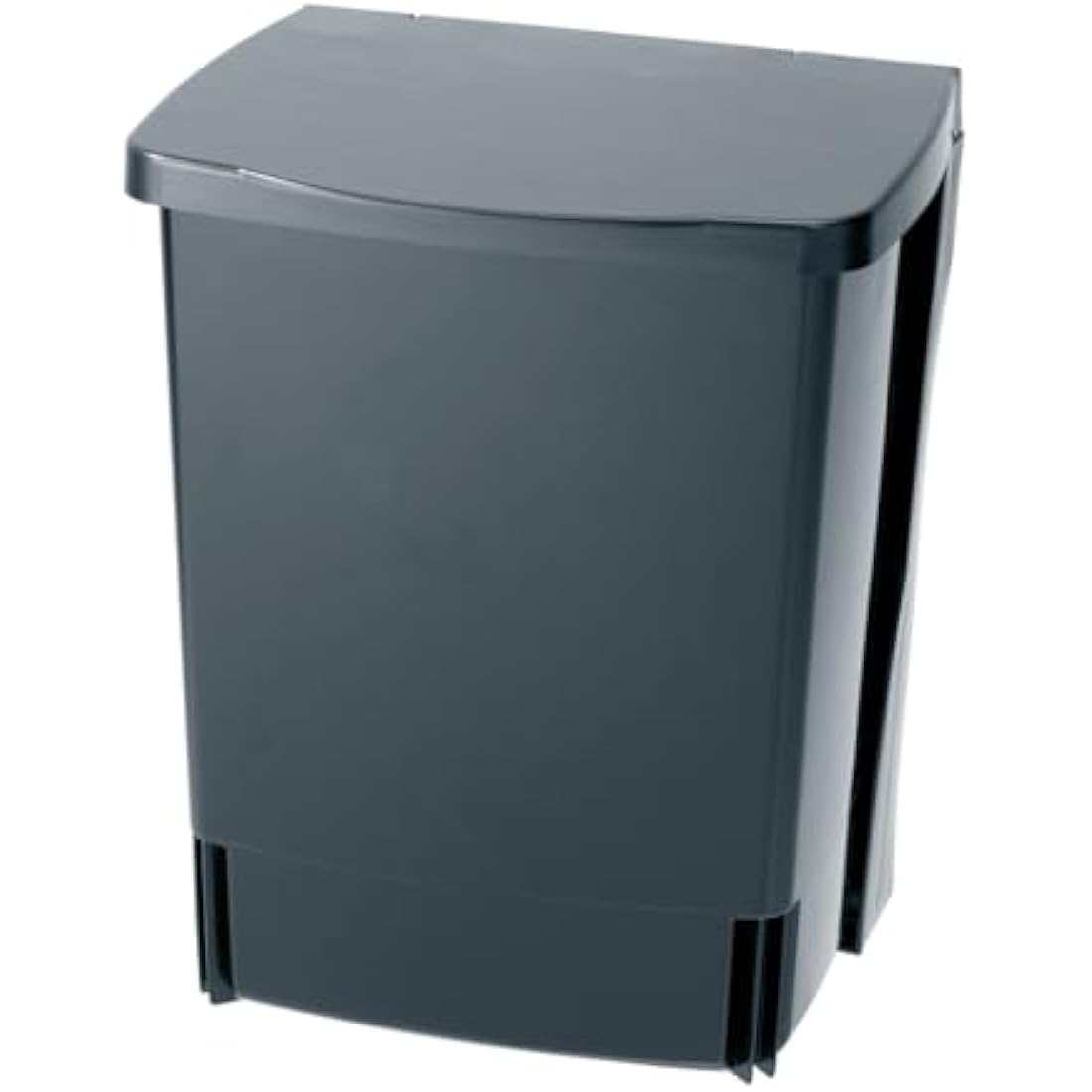 Brabantia Built-in 10L Inside Cupboard Bin (Black) Removable Inner Bucket, Easy to mount, Auto closing, Under Sink Rubbish/Food Waste/Carrier Bag Tidy Storage