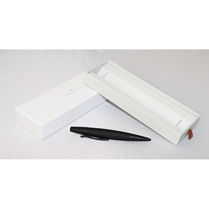 Faber-Castell e-motion 148222 Fountain Pen Wood/Chrome/EF Nib with Gift Packaging/Barrel Colour Black/Silver