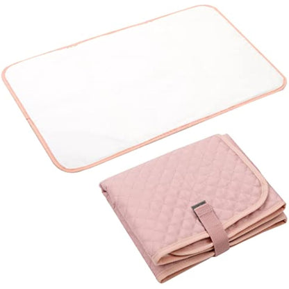 Lekebaby Foldable Baby Change Mat - Travel Portable, Quilted Pink (MY-0006PK02UKEY)