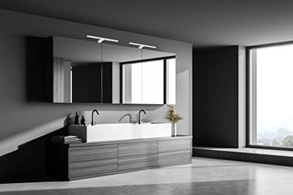 SEBSON® LED Bathroom Mirror Light 60cm, Mirror Lighting Cabinet Mounted + Clip On, Neutral White 4000K, 12W, 900lm, IP44-600x108x44mm